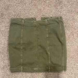 Free People Olive Green Women's Skirt
